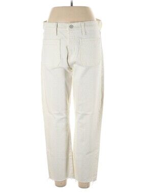 Gap Women's Cheeky Straight-Leg Jeans in Off-White Size 32